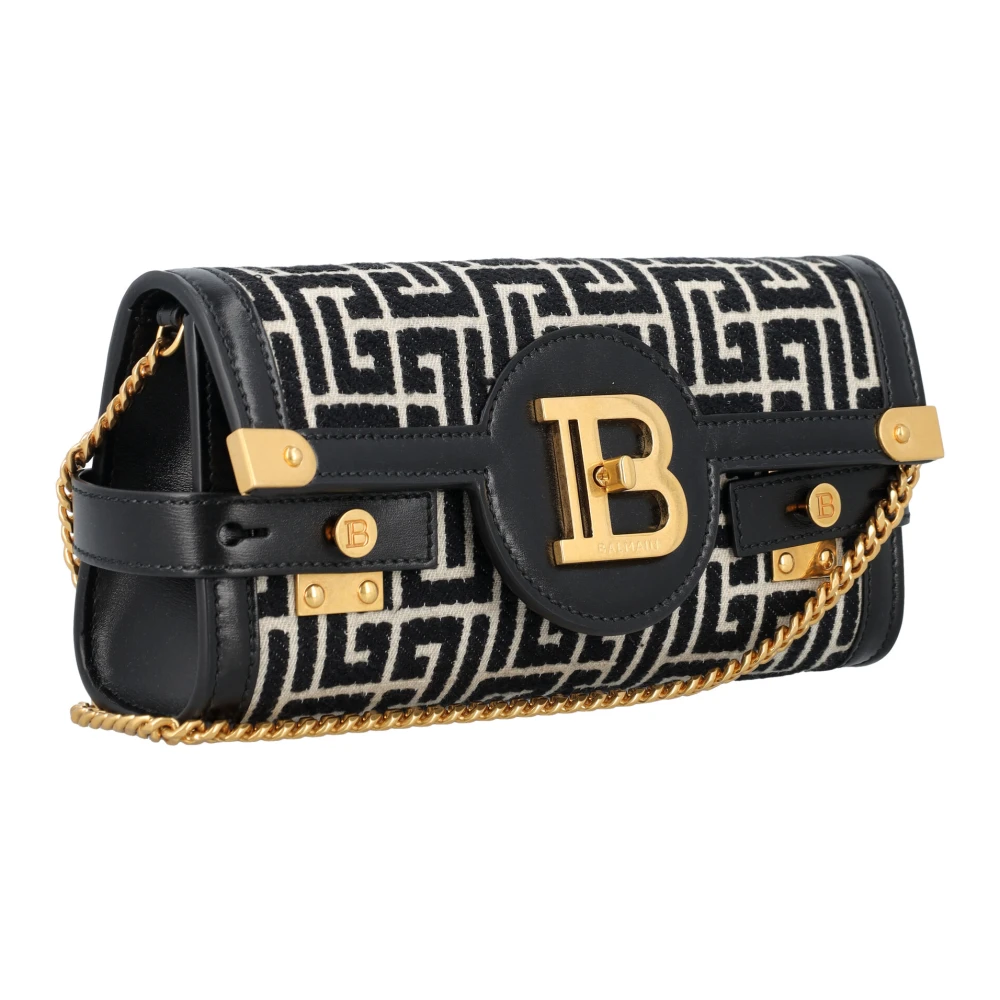 Balmain Monogram B-Buzz Pouch Dames Handtas Black Dames
