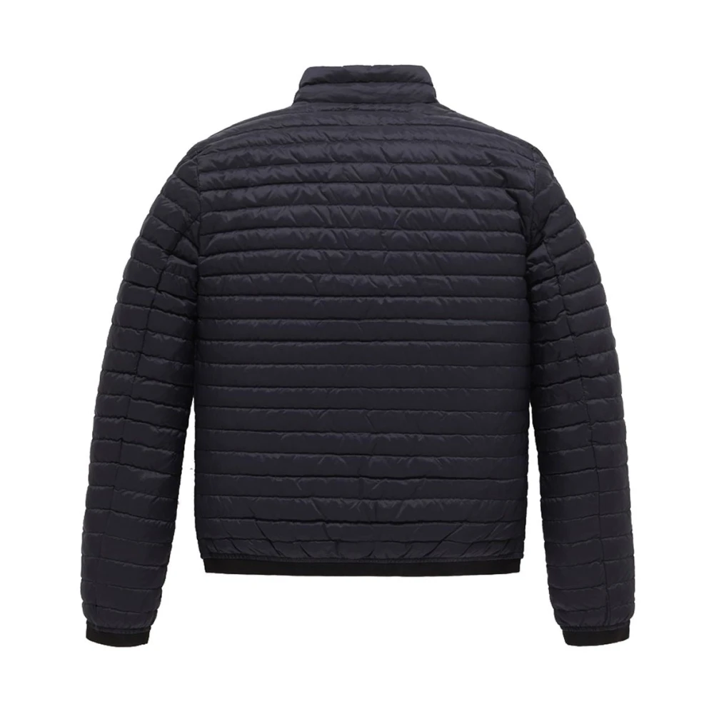 RefrigiWear Blauwe Nylonjas met ritssluiting zakken Blue Heren
