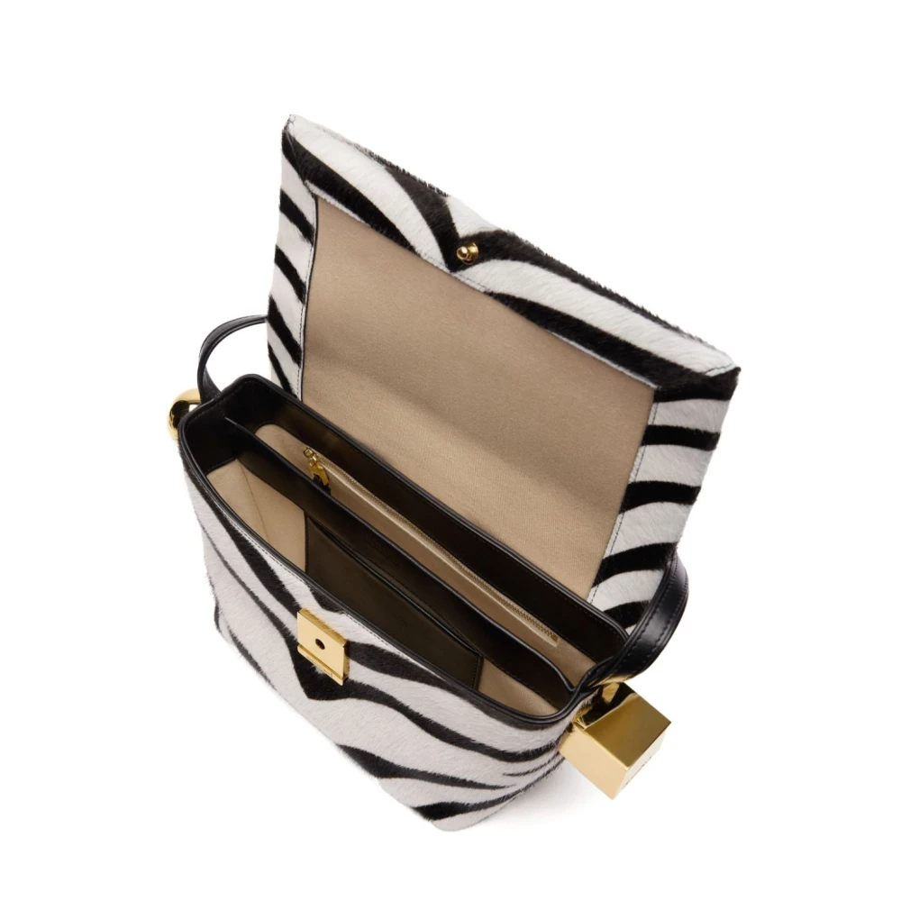 Jacquemus Zebra Print Pony Hair Tas Black Dames