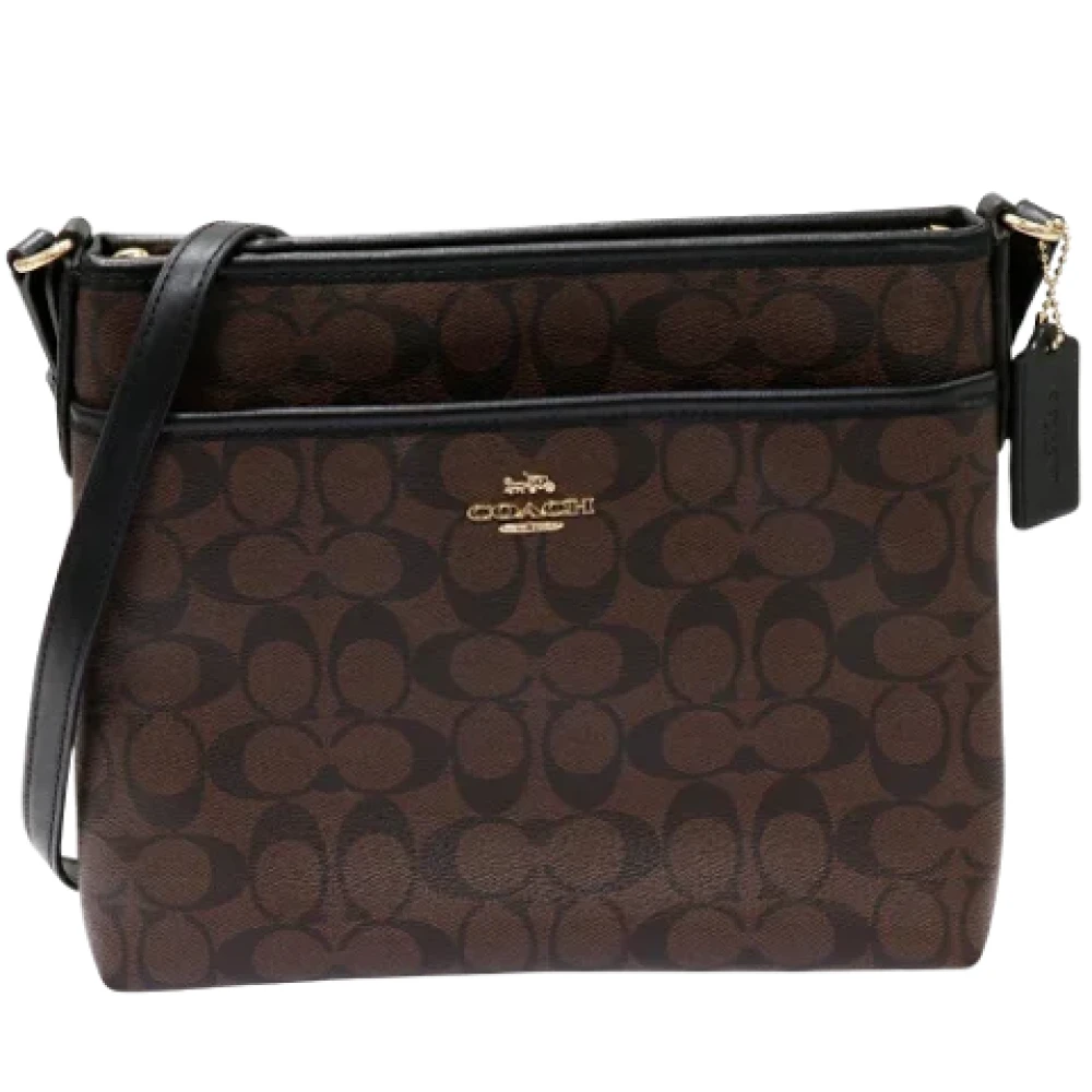 Coach Pre-owned Canvas shoulder-bags Brown Dames