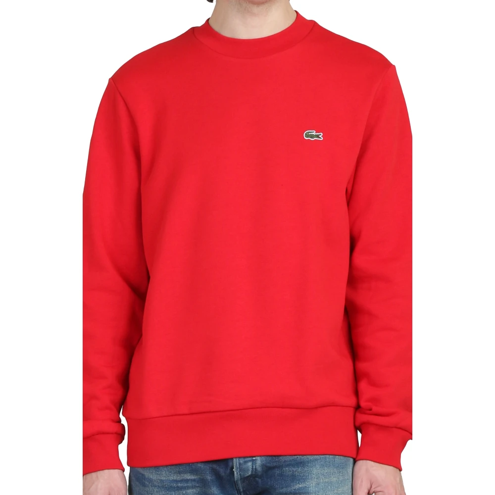 Lacoste Klassieke Croc Embro Sweatshirt Red Heren