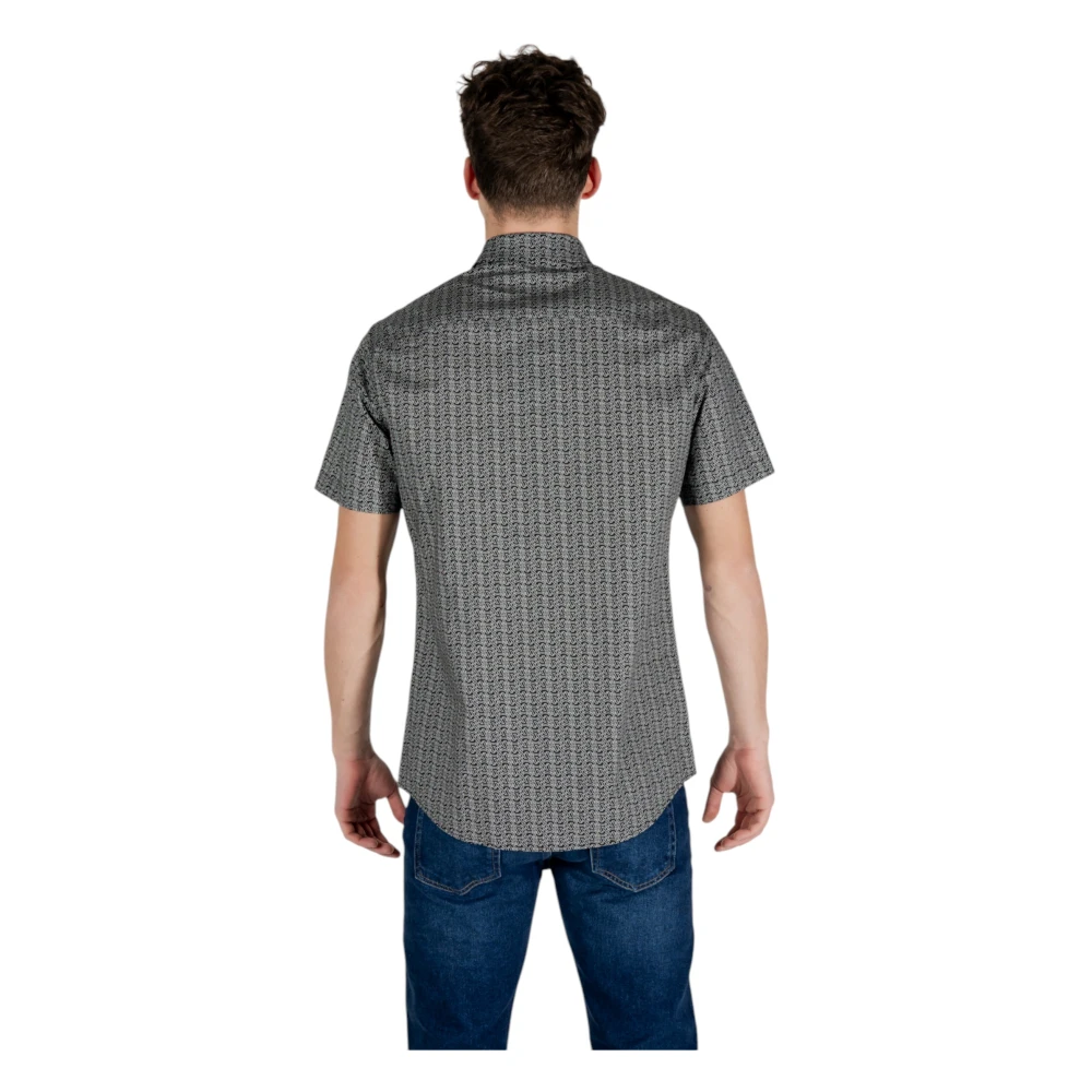 Armani Exchange Korte mouwen overhemd Lente Zomer Collectie Black Heren