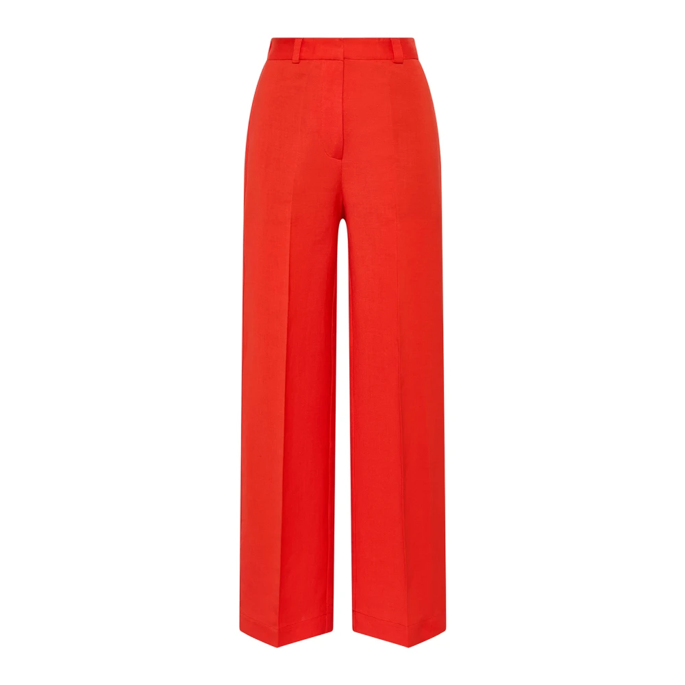 Maliparmi Magnolia Linnen Broek Red Dames