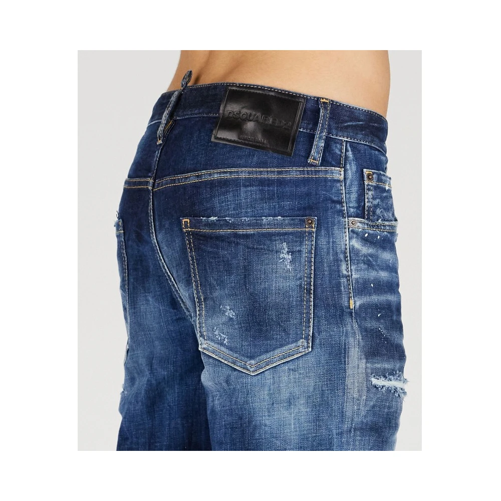 Dsquared2 Straight-leg jeans in stretch katoen Blue Heren