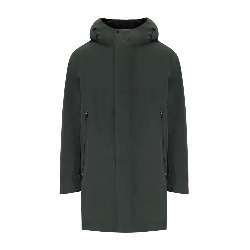 Krakatau Groene Waterdichte Parka met Capuchon Green Heren
