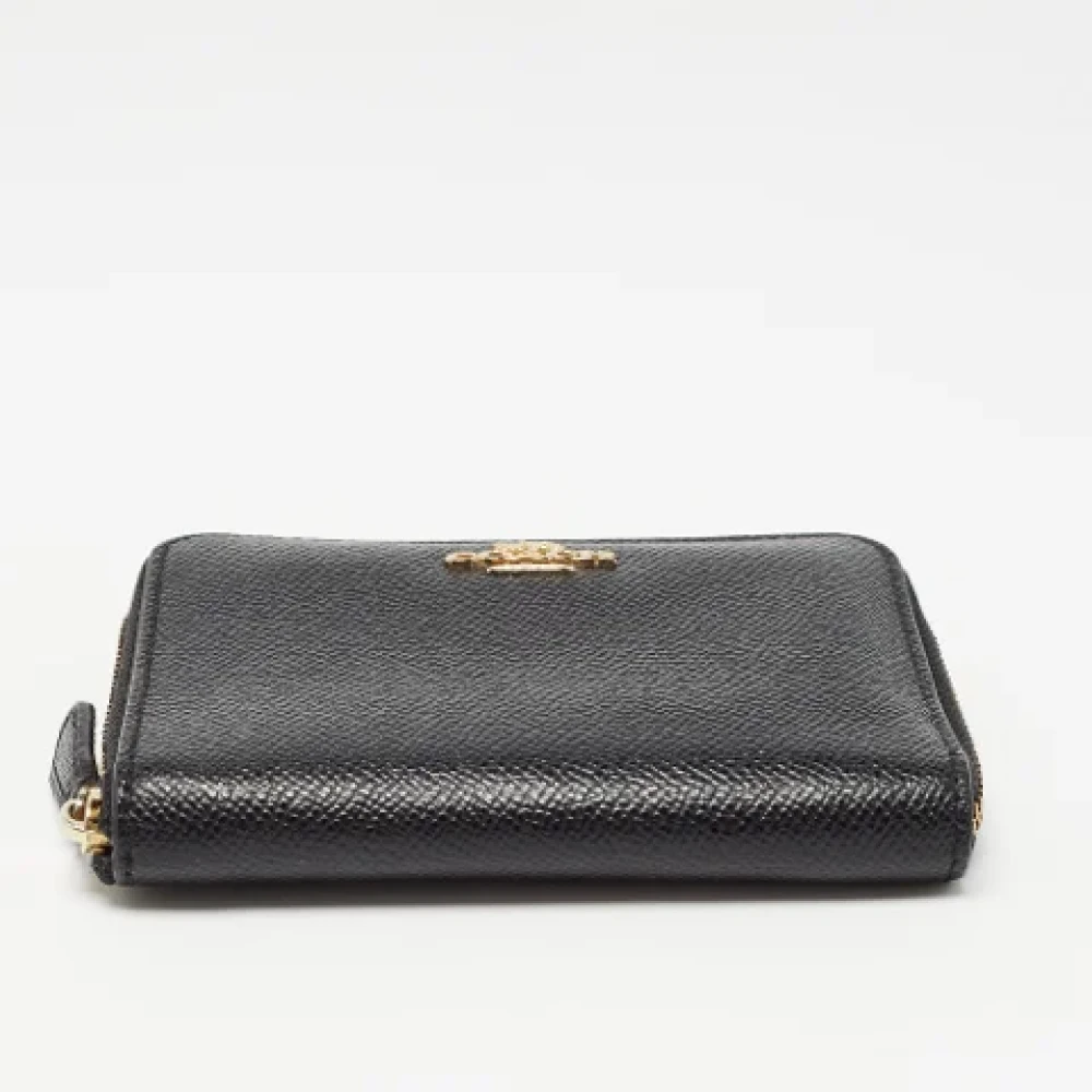 Coach Pre-owned Leather wallets Black Dames