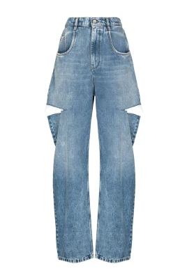 Denim Jeans med Slitsdetaljer