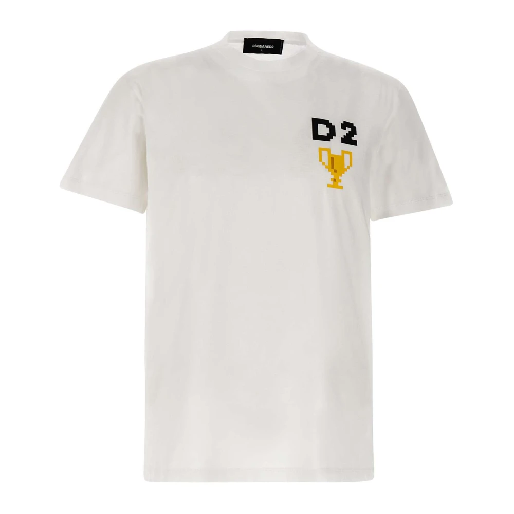 Dsquared2 Witte Stijlvolle T-shirt voor Heren White Heren