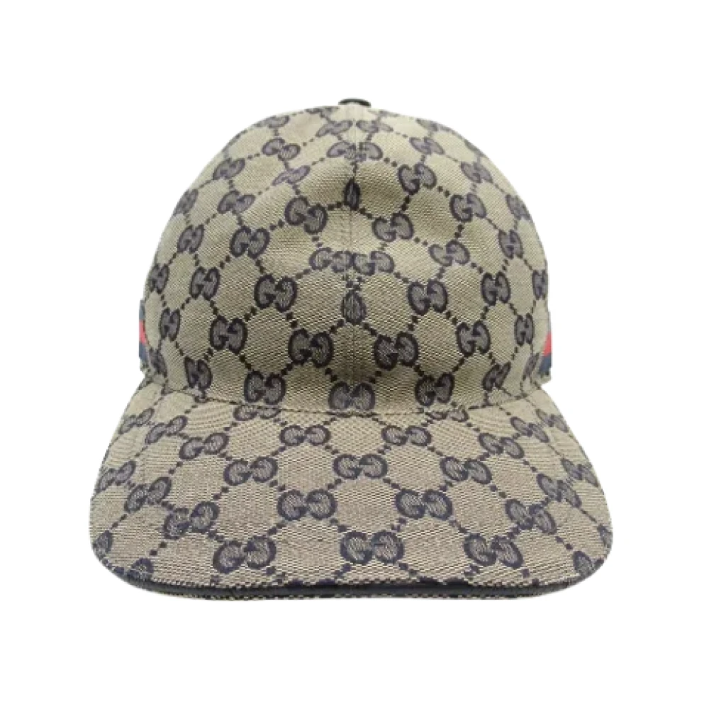 Gucci Vintage Pre-owned Canvas hats Beige Dames