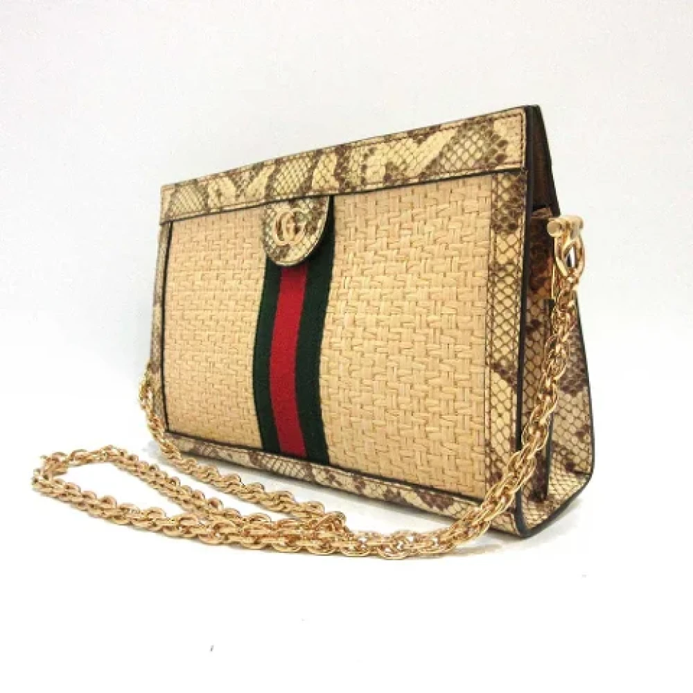 Gucci Vintage Pre-owned Fabric gucci-bags Beige Dames