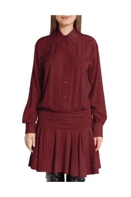 logo-jacquard-silk-shirt-dress