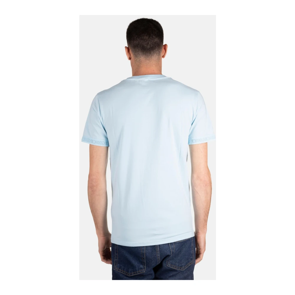 Moschino Heren Logo Band T-Shirt Blue Heren