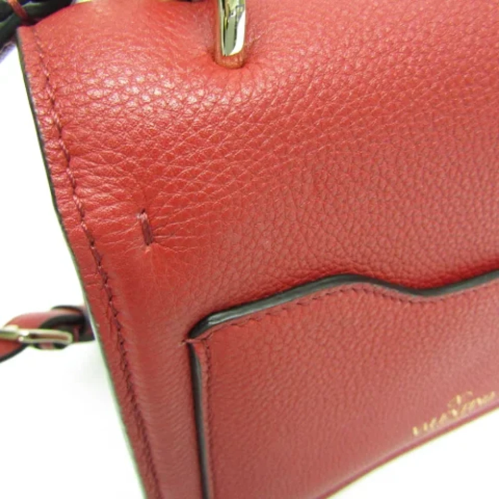Valentino Vintage Pre-owned Leather shoulder-bags Red Dames