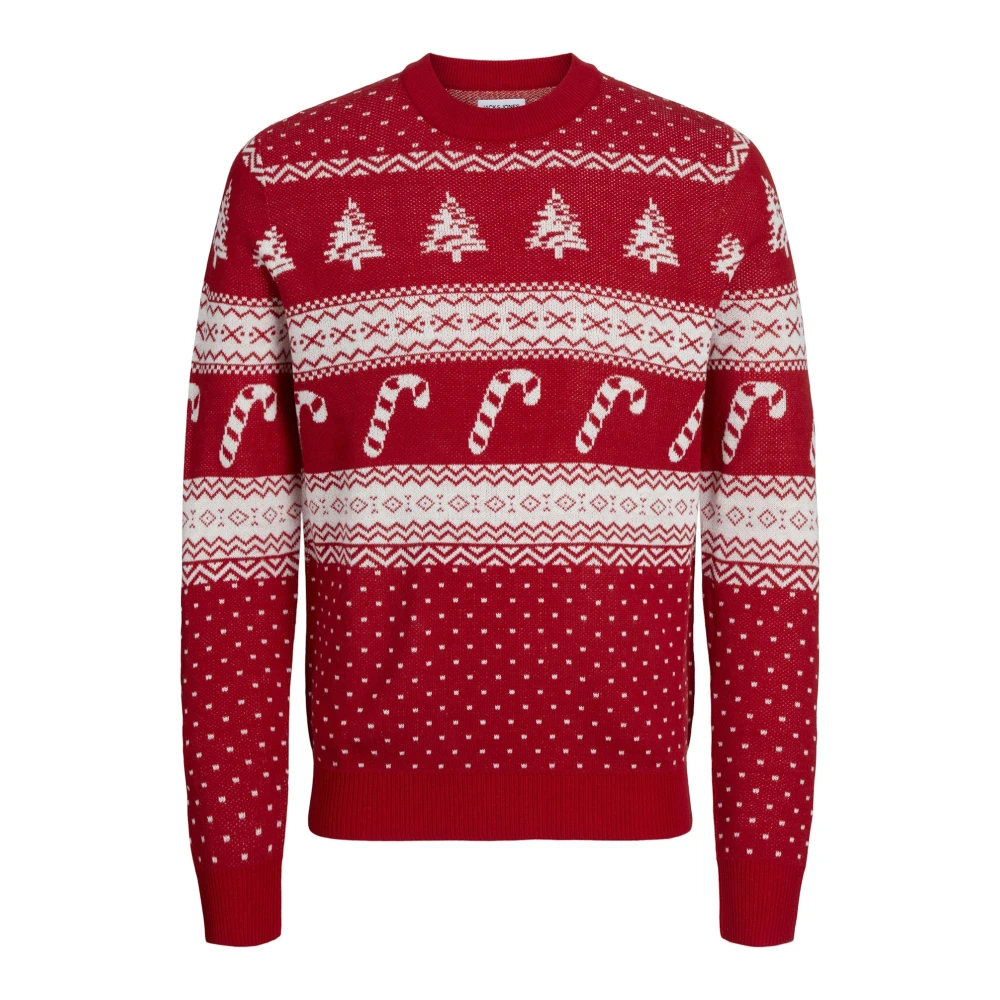 Jack & jones Kerst Gebreide Trui Gabriel Red Heren