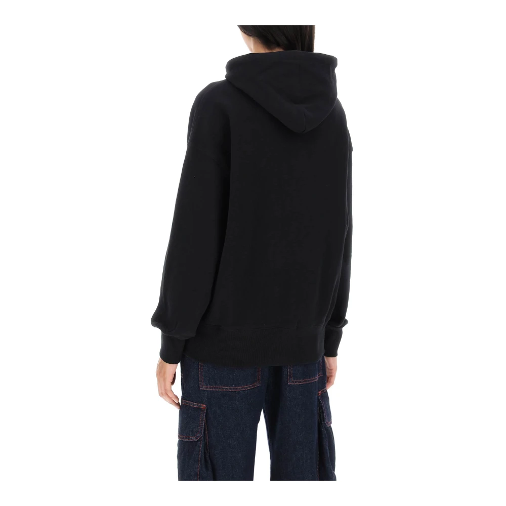 Msgm Contrasterende Logo Hoodie Black Dames