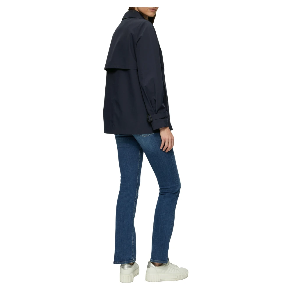 s.Oliver Waterafstotende Caban-jas met mouwdetail Blue Dames