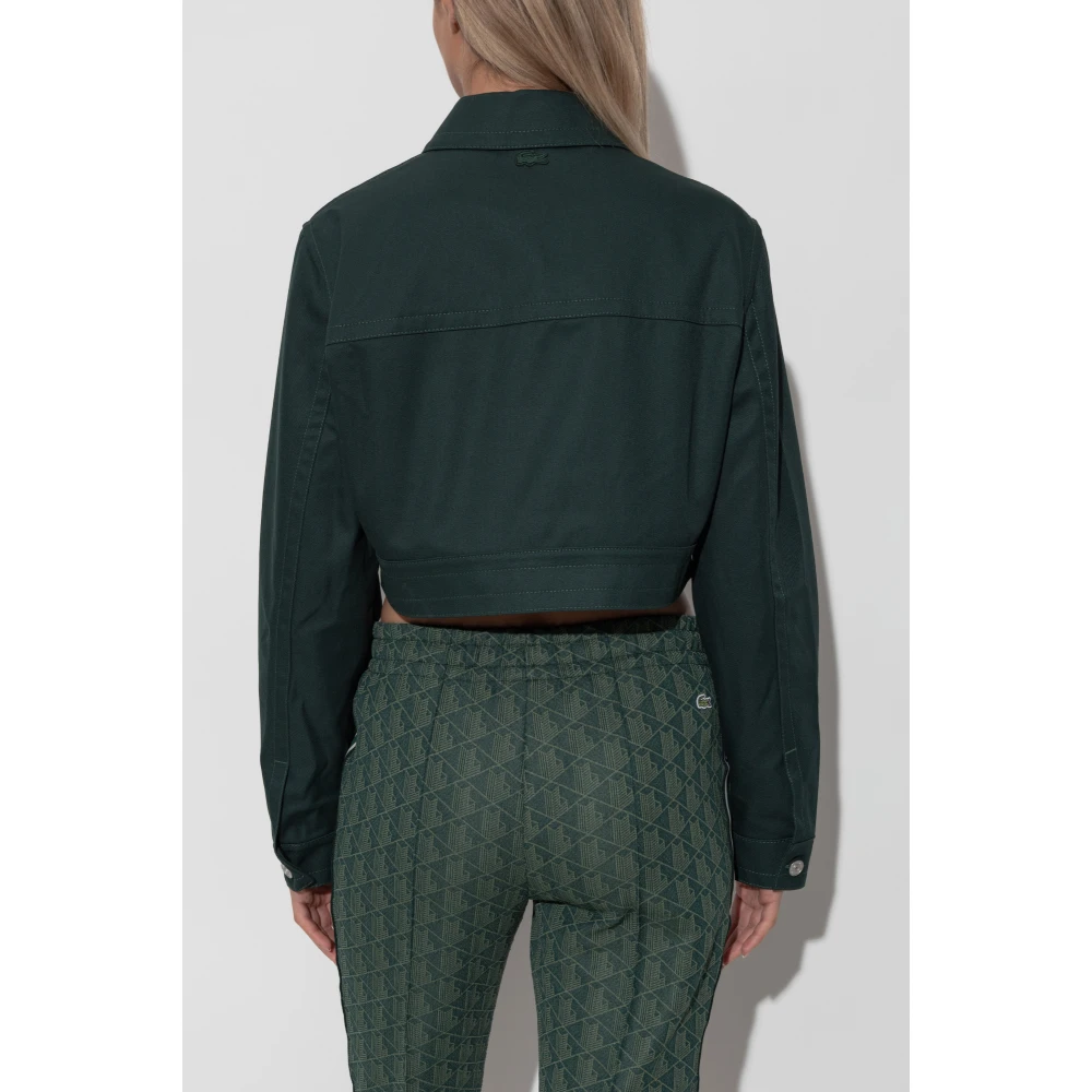Lacoste Jas met logo Green Dames