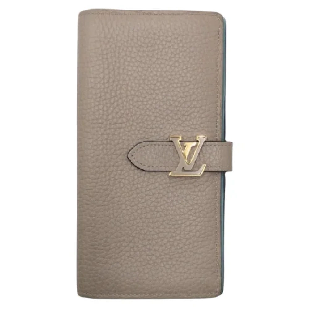 Louis Vuitton Vintage Pre-owned Leather wallets Beige Dames