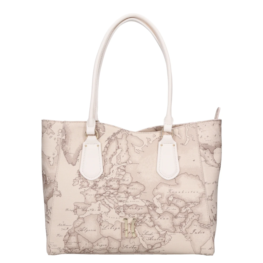 Alviero Martini 1a Classe Beige Geo Print Shopper Tas Beige Dames