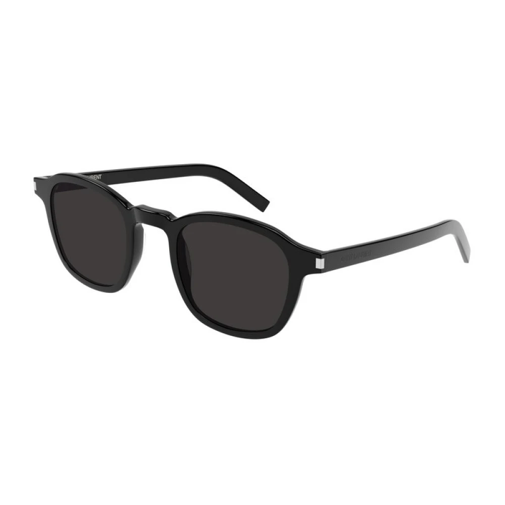 Saint Laurent Elegante zwarte zonnebril voor heren Black Heren