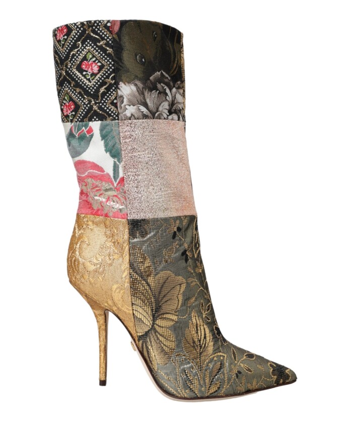 bottes-a-talons-hauts-patchwork-print