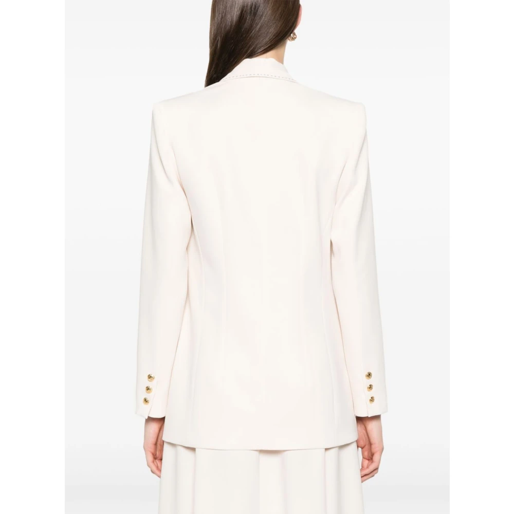 Elisabetta Franchi Crème Jas Dames Buitenkleding Beige Dames