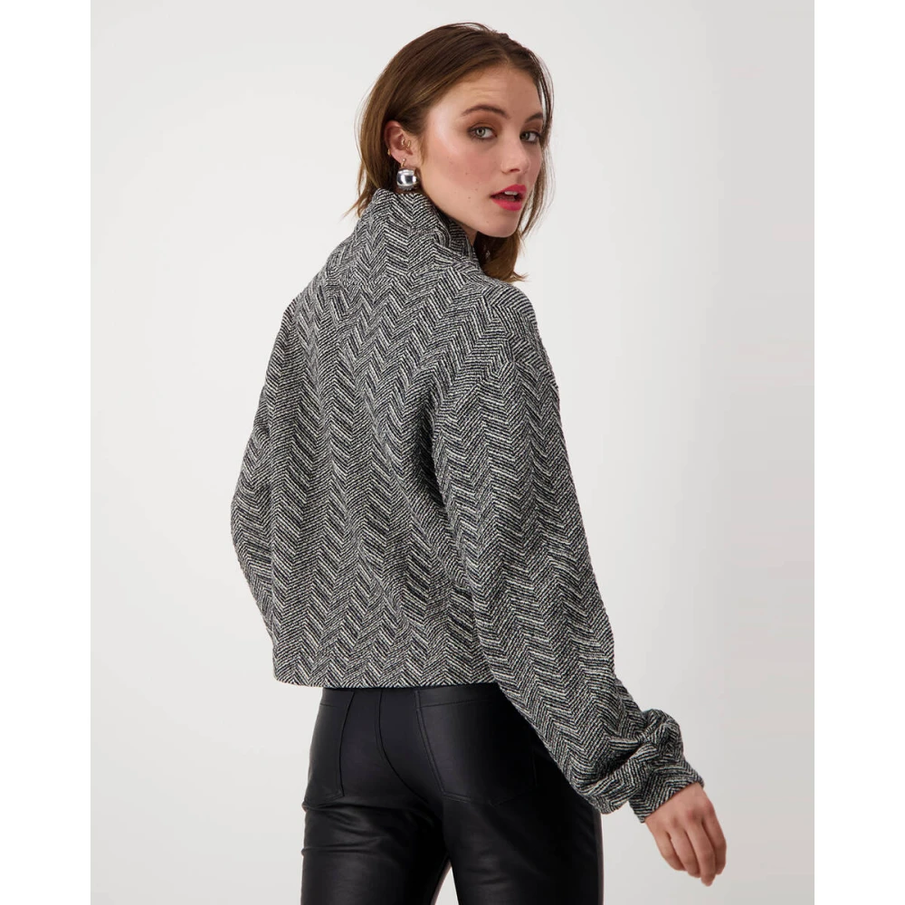 monari Stijlvolle Pullover T-shirt Black Dames