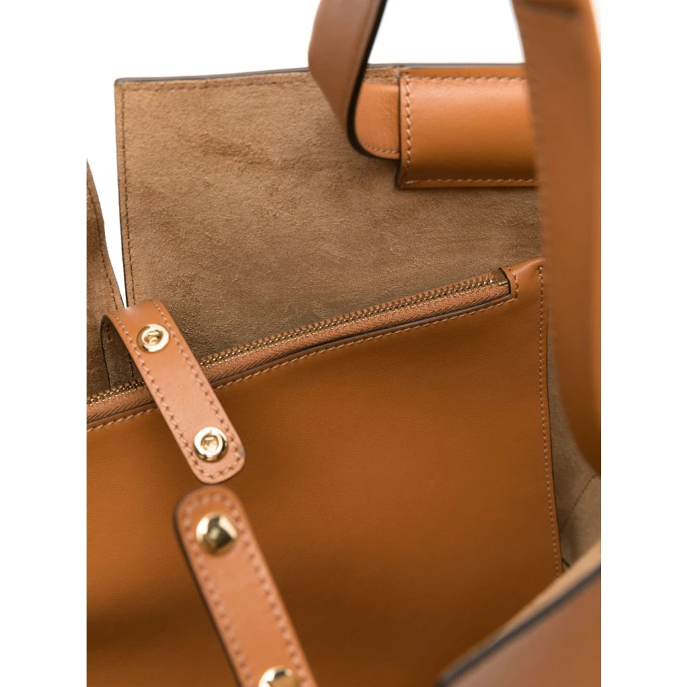 TOD'S Bruine leren tassen met verwijderbare zak Brown Dames