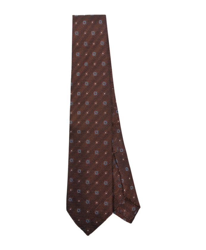 earth-brown-jacquard-pointed-tie