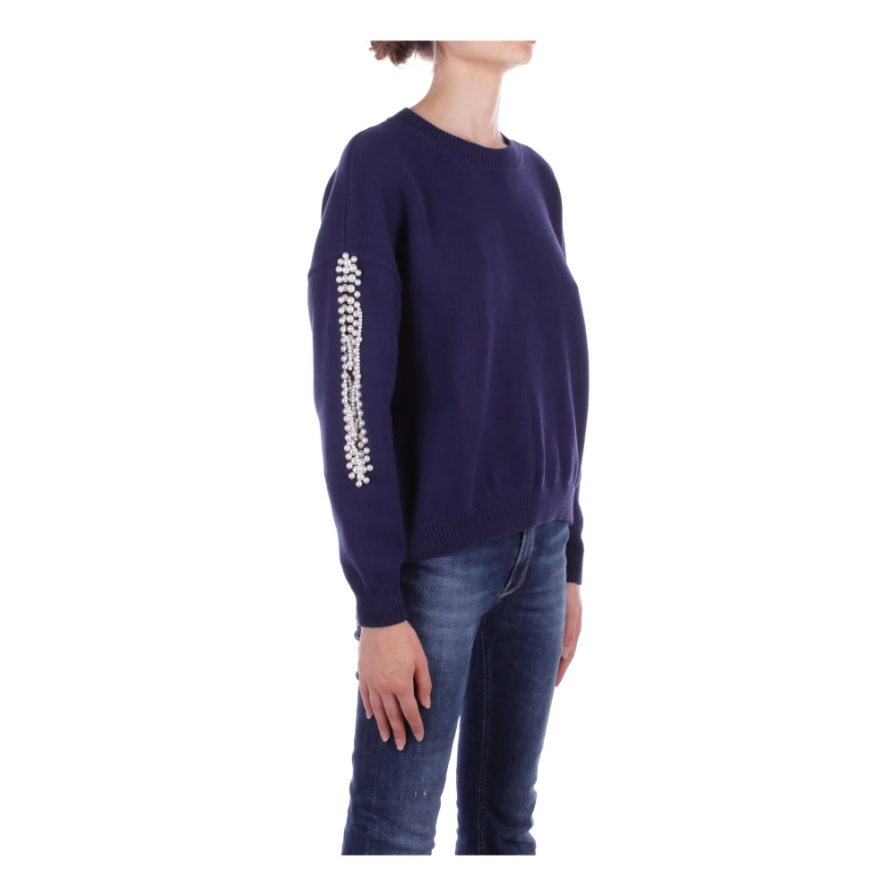 Liu Jo Blauwe Sweater met Cut-Out Details Blue Dames