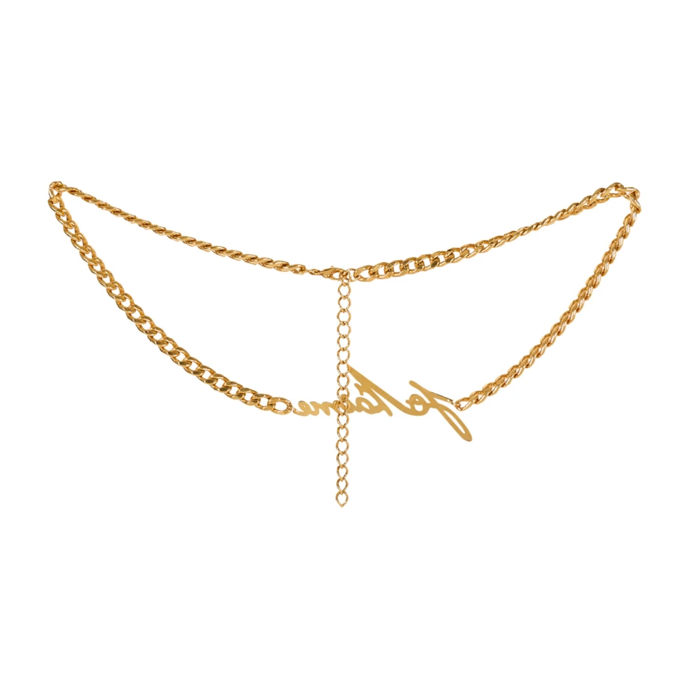 Balmain 'Je t'aime' messing ketting riem Yellow Dames