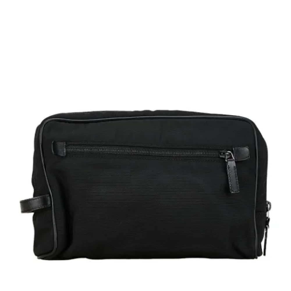 Gucci Vintage Pre-owned Leather clutches Black Dames
