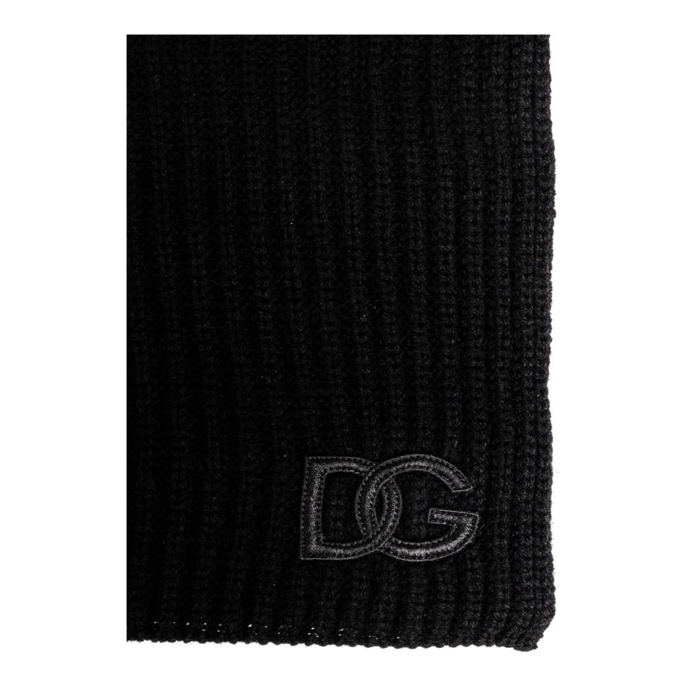 Dolce & Gabbana Sjaal met logo Black Heren