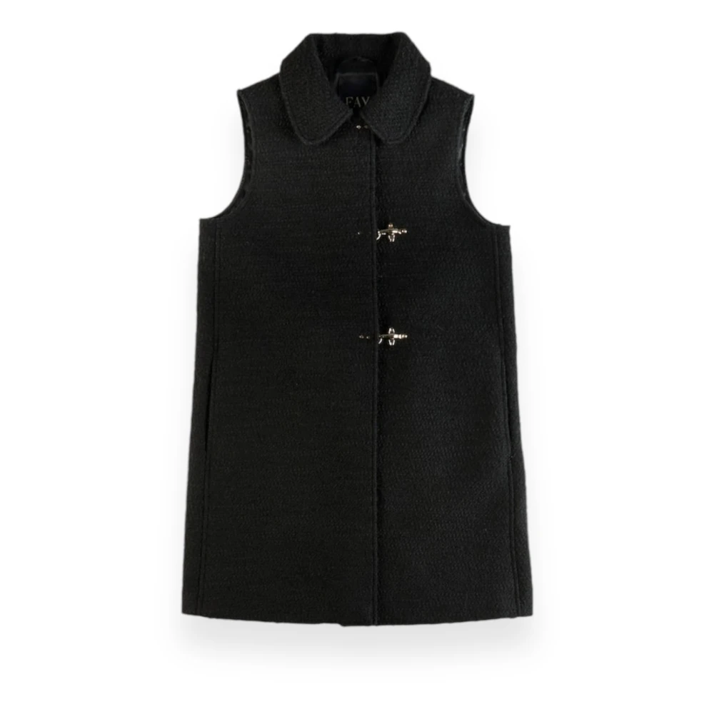 Fay Gevoerd vest met 3 haken Black Dames