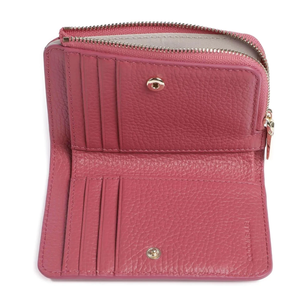 Coccinelle Leren portemonnee met ritssluiting Pink Dames