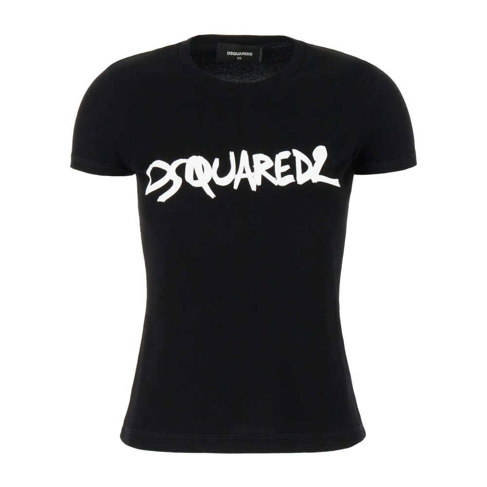 Dsquared2 Zwarte T-shirts en Polos Black Dames