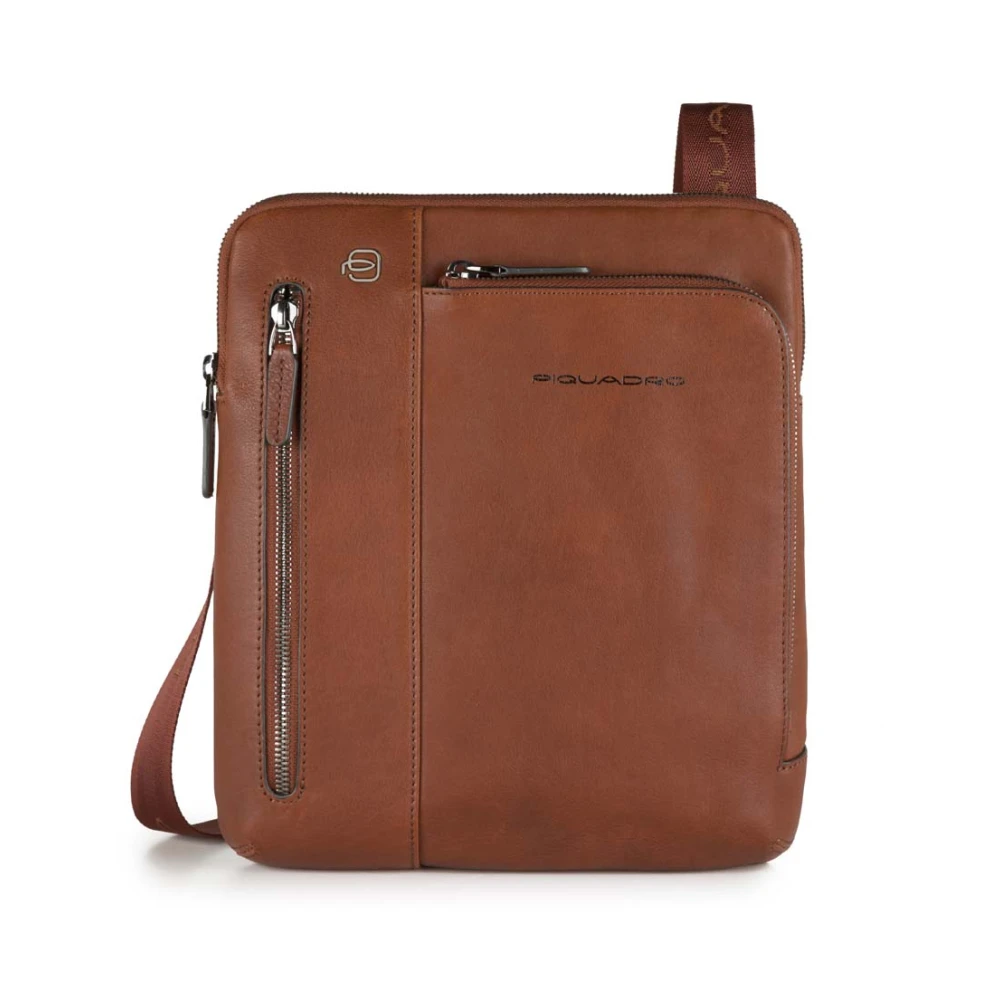 Piquadro Men's Brown Crossbody Bag - Cross Body Messenger - One Size - Bags