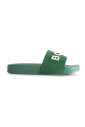 tongs-en-caoutchouc-vertes-avec-logo-blanc