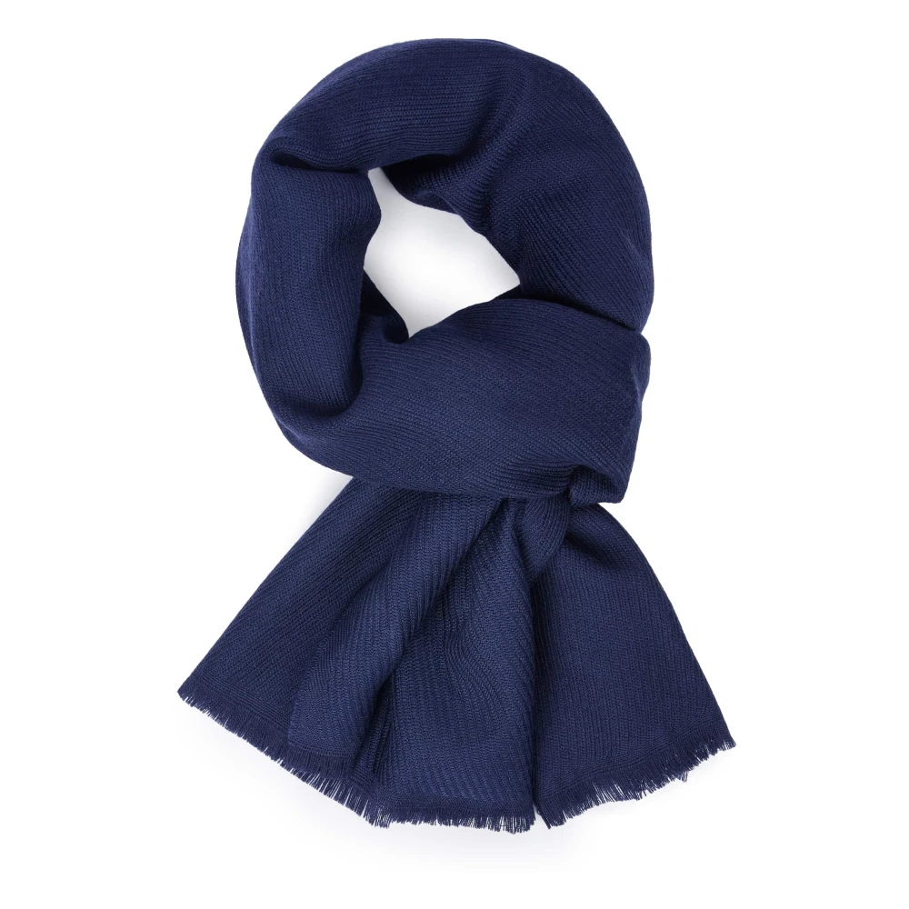 Boggi Milano Geweven wollen sjaal Blue Heren