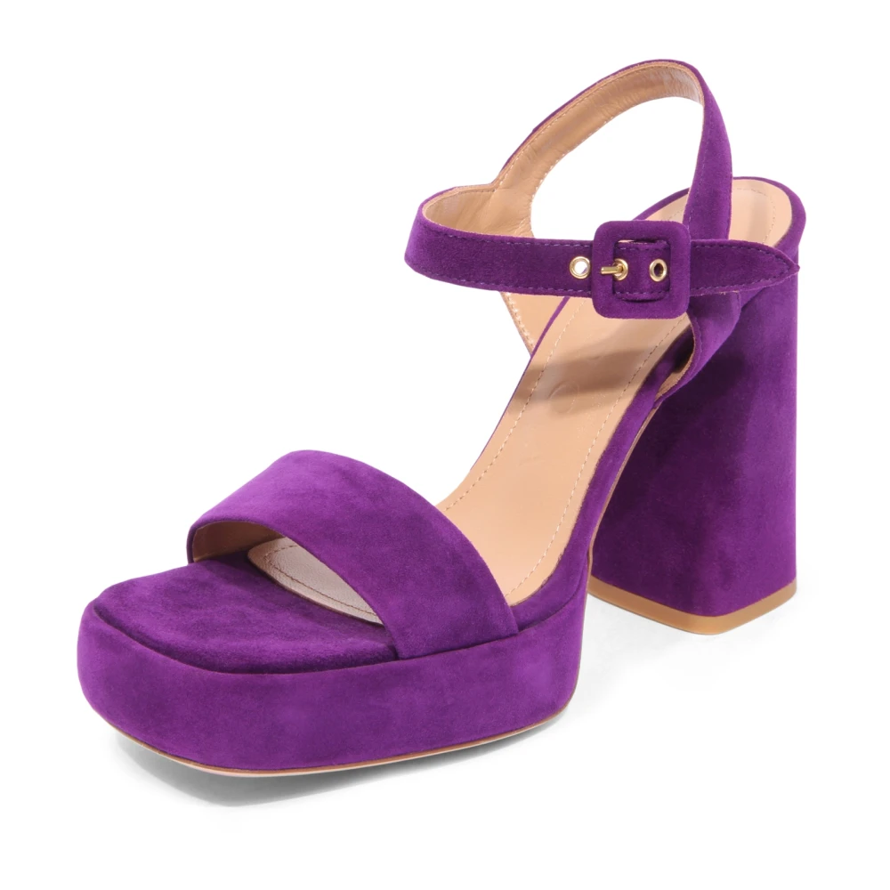 A. Bocca Women's Purple High Heel Sandals, 5 Uk, Suede Heels Sandal