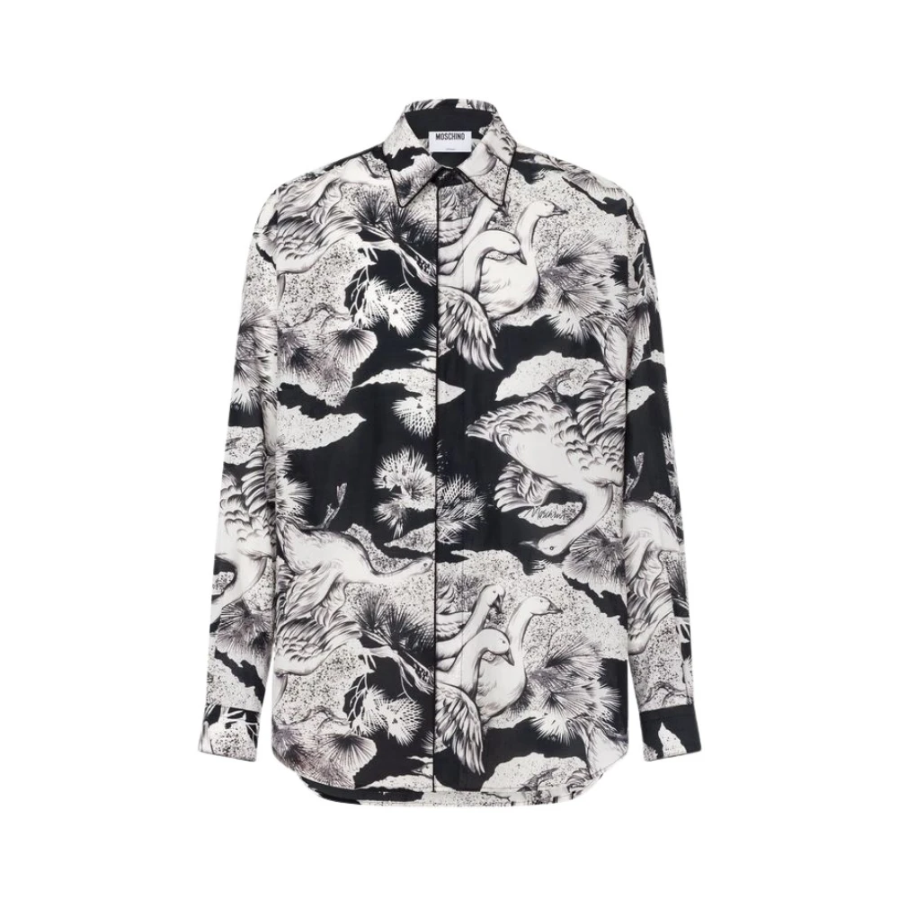 Moschino Men's White Lightweight Cotton Poplin Shirt - Casual Shirts - L - Shirts