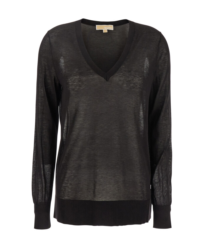 pull-noir-col-v-coton-soie