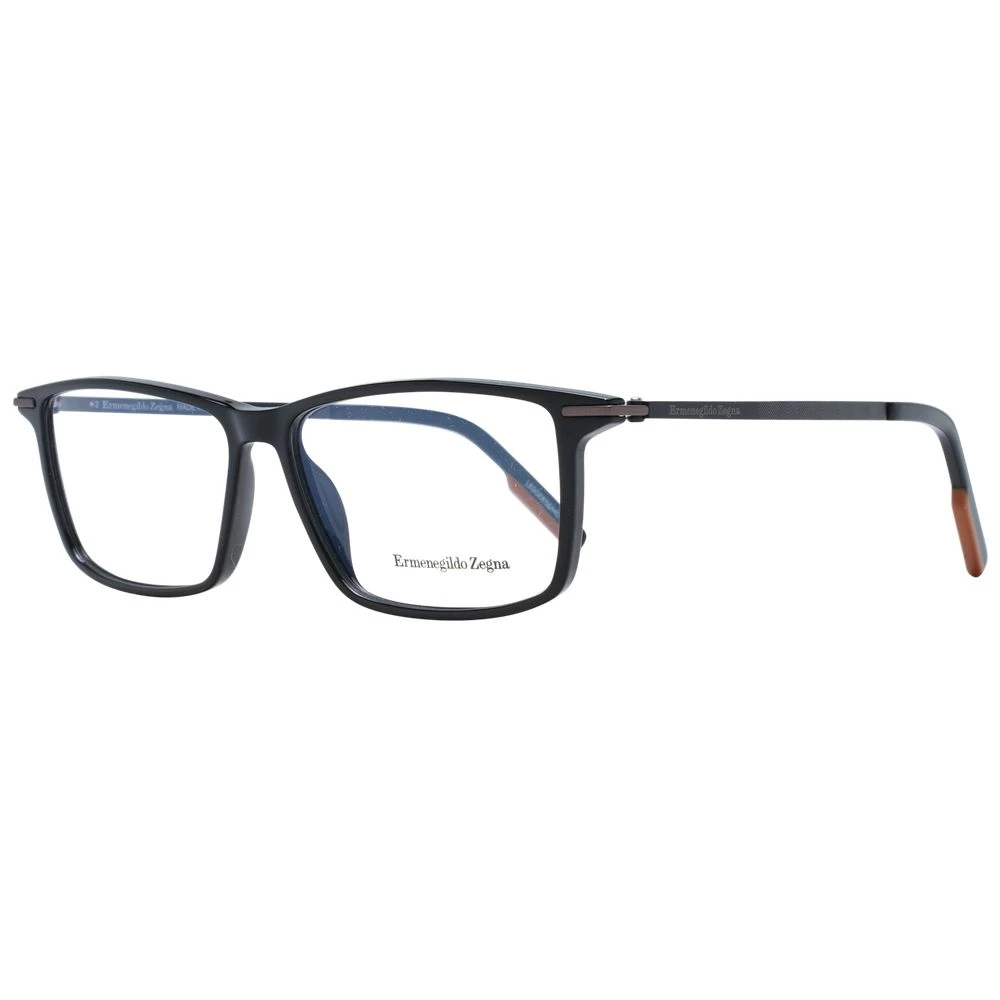 Zegna Men's Black Optical Frames Rectangle Style