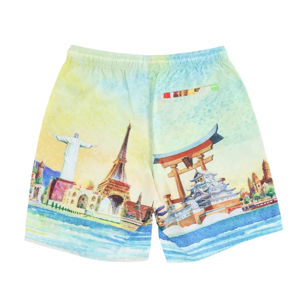 HUF Lichte Nylon Easy Trekkoord Shorts Multicolor Heren