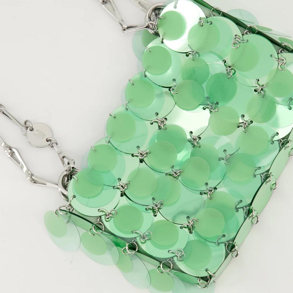 Paco Rabanne Sparkle Disc Tas Groen Zilver Elegant Green Dames