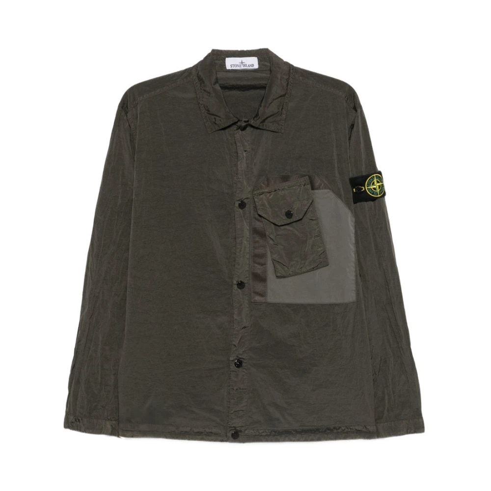 Stone Island Shirts - Male - Light Jackets - Gray - Xl - Jackets