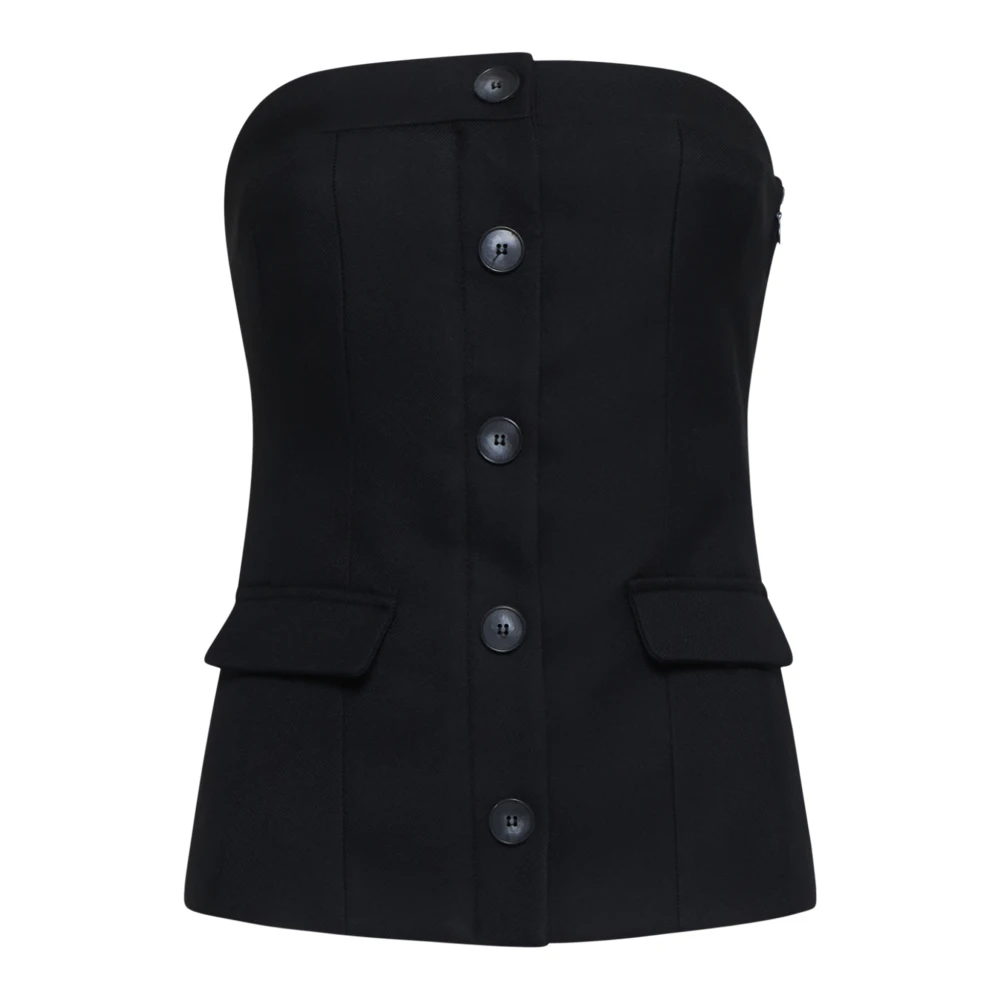 Kaos Zwarte Top voor Vrouwen Black Dames