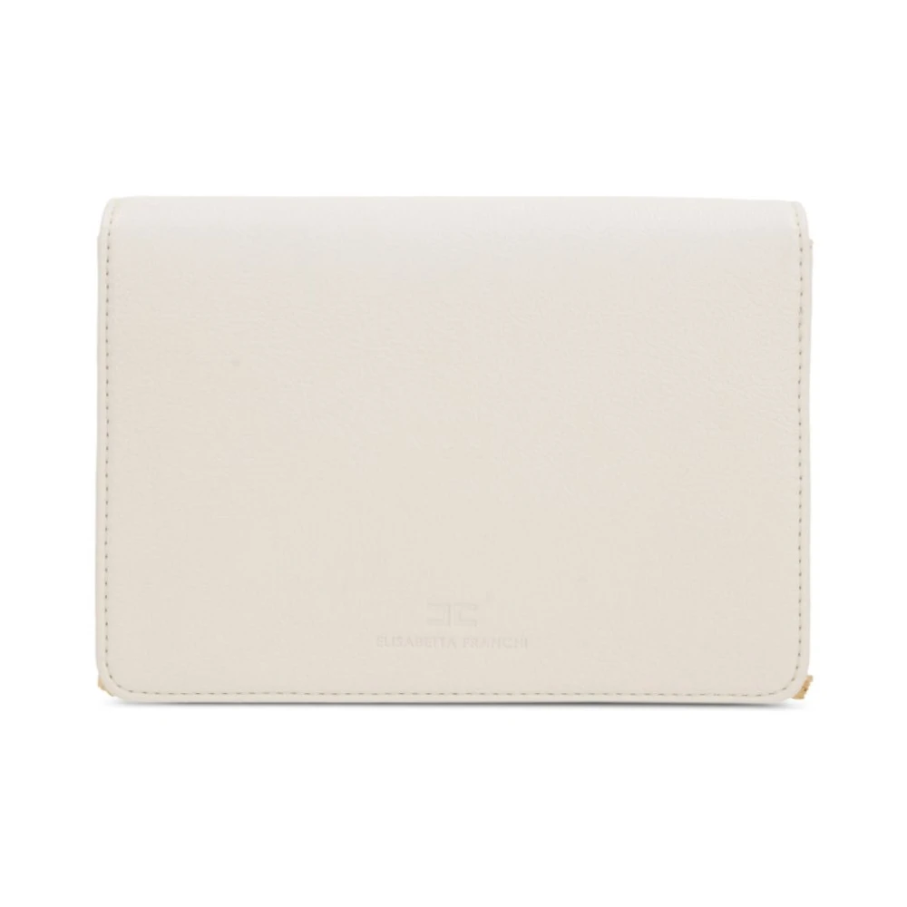 Elisabetta Franchi Witte tassen met voorflap sluiting White Dames