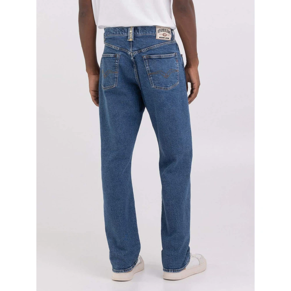 Replay Straight Fit Jeans Blue Heren
