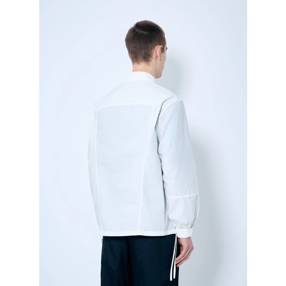 Dries Van Noten Katoenen Zip-Up Shirt White Heren